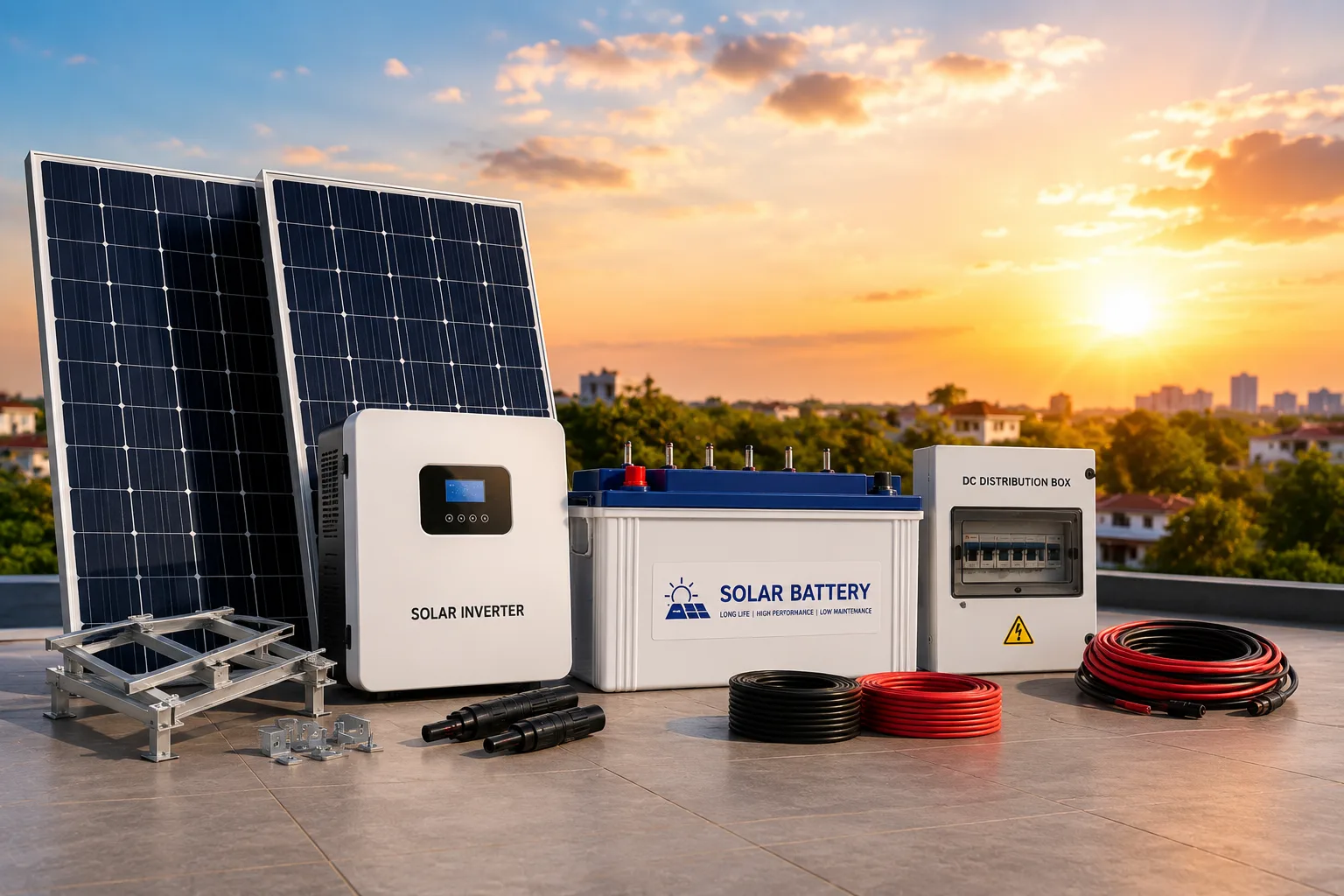 Solar panels and equipment